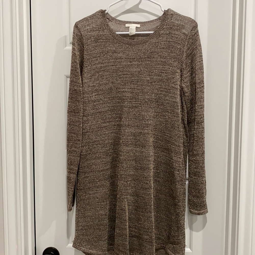 H&M Metallic Tunic Size M